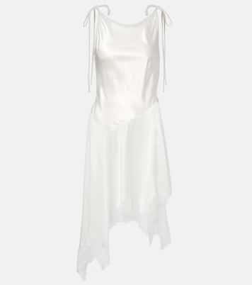 Robe midi asymétrique en satin | Acne Studios