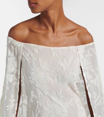 Floral satin jacquard maxi skirt | Rodarte