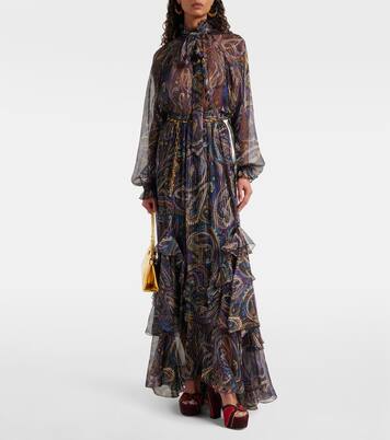 Falda larga en mezcla de seda | Etro