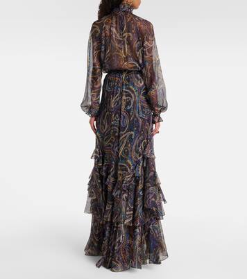 Falda larga en mezcla de seda | Etro