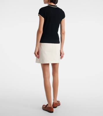 Bow-detail logo cotton-blend top | Valentino