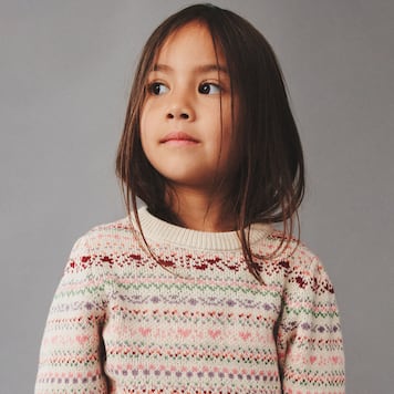 Olga jacquard cotton sweater | Wheat