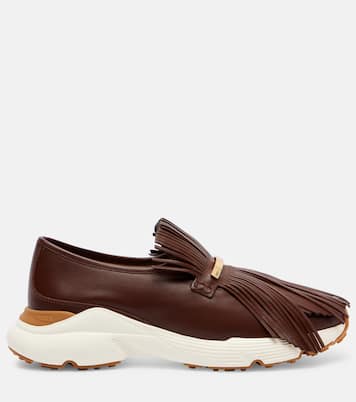 Fringed leather sneakers | Tod's