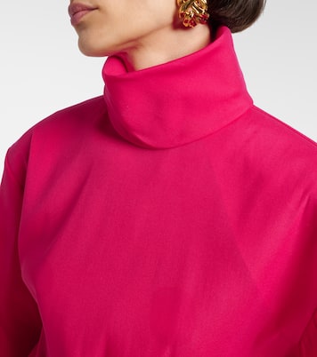 Silk-blend midi dress | Saint Laurent
