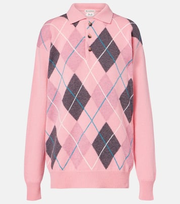 Argyle wool polo sweater | JW Anderson