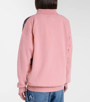 Argyle wool polo sweater | JW Anderson