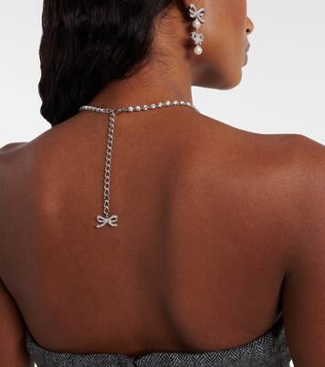 Crystal-embellished necklace | Self-Portrait