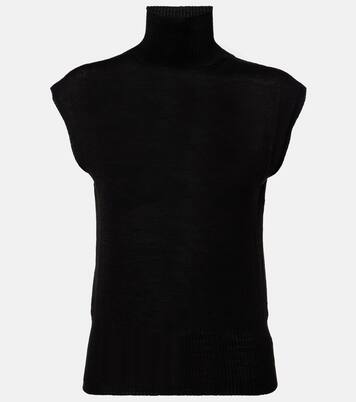 Virgin wool turtleneck top | Rick Owens