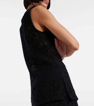 توب Serenka من الدانتيل بطبعات الورود | Veronica Beard