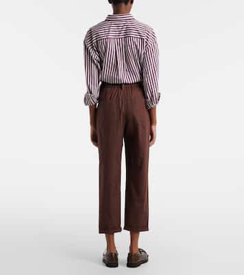 بنطلون بقصة مستقيمة من القطن Monili | Brunello Cucinelli