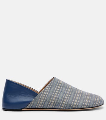 Zapatos slip-on con piel a rayas | JW Anderson