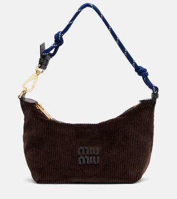 Bolso al hombro de pana de algodón | Miu Miu