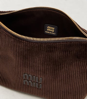 Bolso al hombro de pana de algodón | Miu Miu