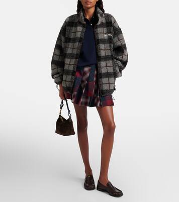 Bolso al hombro de pana de algodón | Miu Miu