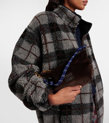 Bolso al hombro de pana de algodón | Miu Miu