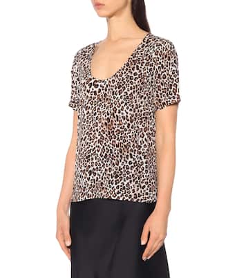 Caroline leopard-print blouse | Velvet