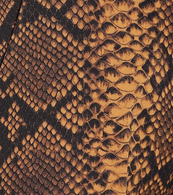 Snake-print high-rise wool pants | Dries Van Noten
