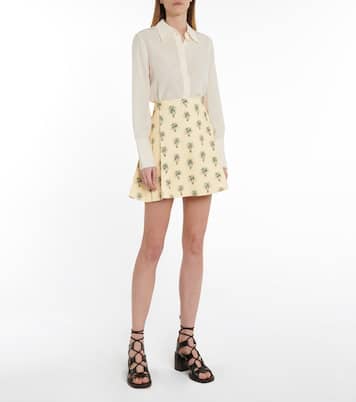 Minifalda de crepé floral | Chloé