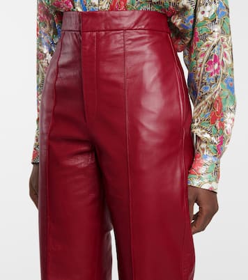 High-Rise-Hose Bilirokia aus Leder | Isabel Marant