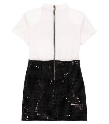Verziertes Kleid aus Baumwolle | Balmain Kids