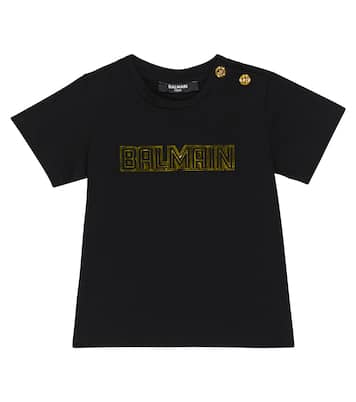 Baby Verziertes T-Shirt aus Baumwolle | Balmain Kids