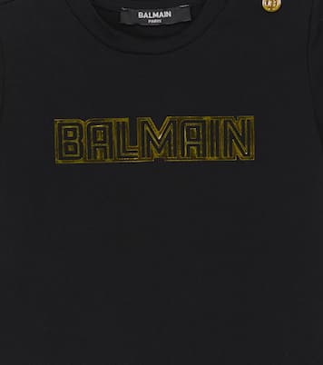 Baby Verziertes T-Shirt aus Baumwolle | Balmain Kids