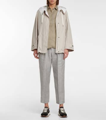 High-rise linen-blend pants | Brunello Cucinelli