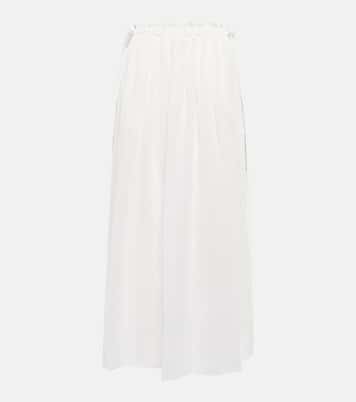 Falda larga en organza de algodón | Brunello Cucinelli