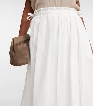 Falda larga en organza de algodón | Brunello Cucinelli