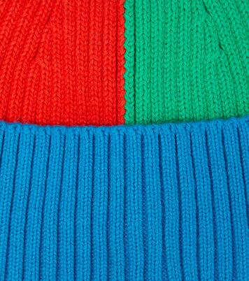 Colorblocked cotton and wool beanie | Stella McCartney Kids