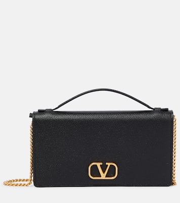 Portemonnaie mit Kettenriemen VLogo Signature aus Leder | Valentino Garavani