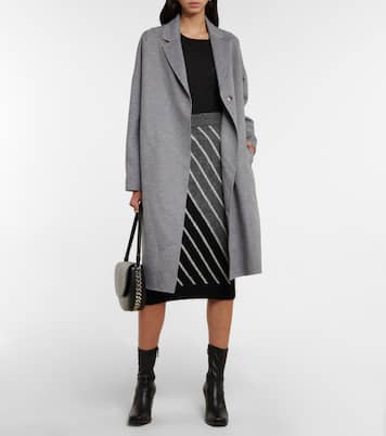 Falda midi en mezcla de lana de alpaca | Stella McCartney
