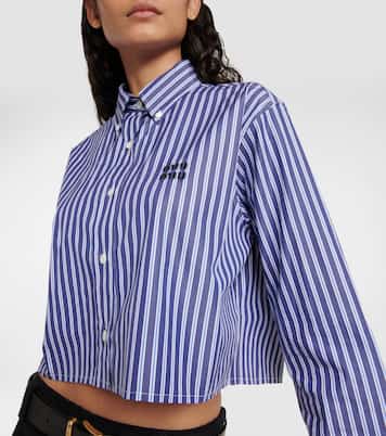 Cropped-Hemd aus Baumwolle | Miu Miu
