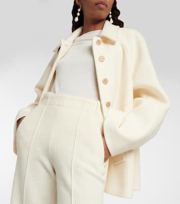 Pantalon ample à taille haute en laine | Chloé
