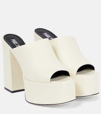 Sasha leather platform mules | Paris Texas