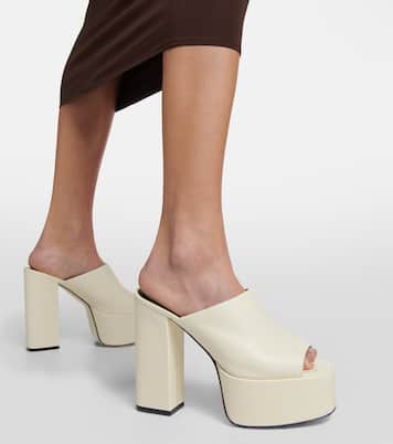 Sasha leather platform mules | Paris Texas