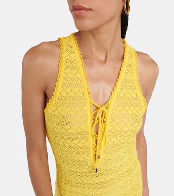 Vestido largo Maddie con cuello en pico | Melissa Odabash
