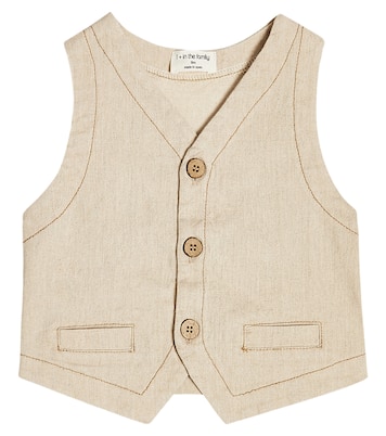 Baby - Gilet Dario in misto lino e cotone | 1 + in the Family