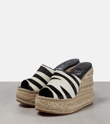 Alpargatas con cuña Ariella de pelo | Christian Louboutin