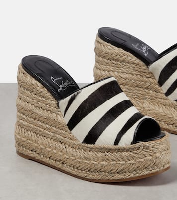 Alpargatas con cuña Ariella de pelo | Christian Louboutin