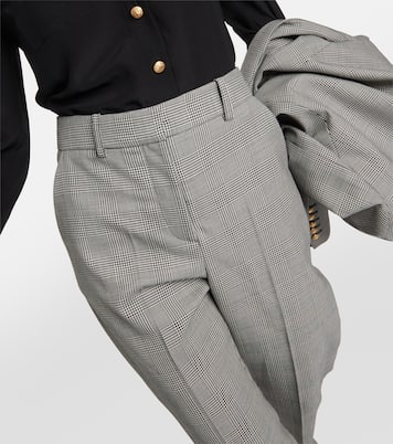 Checked wool flared pants | Balmain