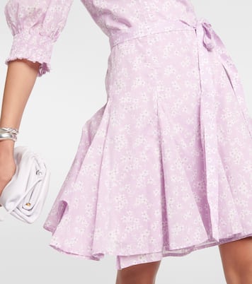 Floral cotton wrap minidress | Polo Ralph Lauren