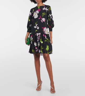 Bedrucktes Minikleid aus Crêpe | Erdem