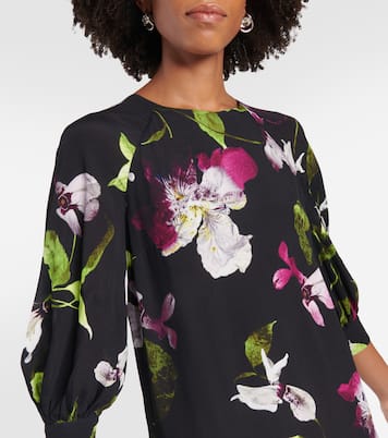 Bedrucktes Minikleid aus Crêpe | Erdem