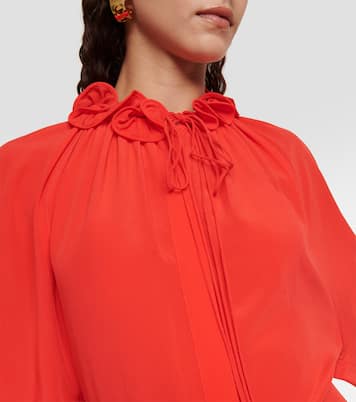 Abito lungo in chiffon di seta | Victoria Beckham