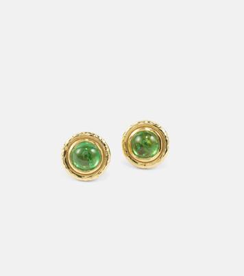Boucles d'oreilles Palm en or 18 ct et tsavorites | Octavia Elizabeth