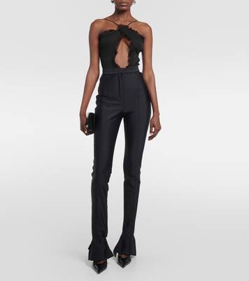 Carina georgette-trimmed bodysuit | Christopher Esber