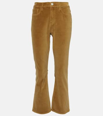 Le Crop Mini Boot Velveteen bootcut jeans | Frame