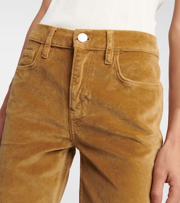 Le Crop Mini Boot Velveteen bootcut jeans | Frame