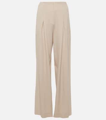 Weite High-Rise-Hose Faye aus Wolle | Fforme
